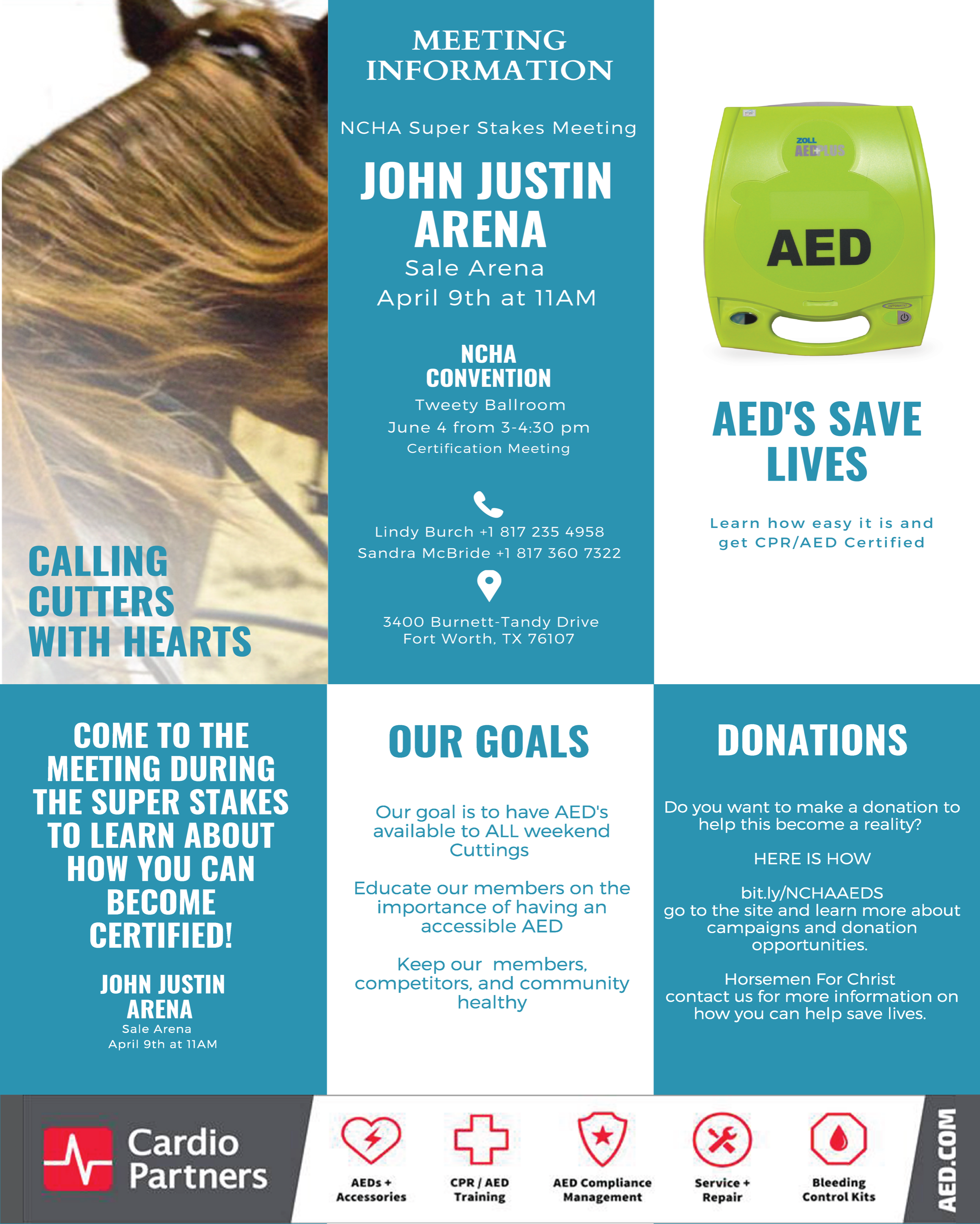 Informational flyer for AED 